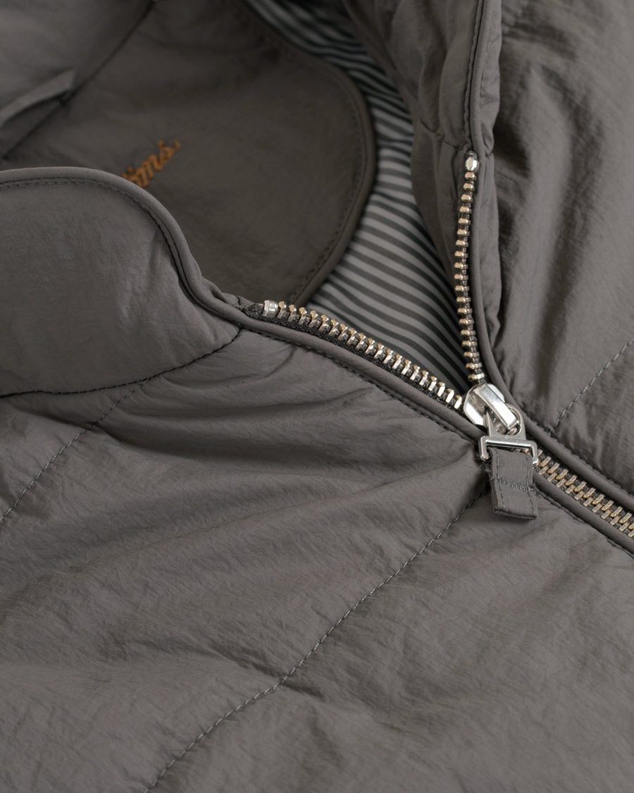 Hombres | Abrigos y chaquetas | Stenströms | Soft Quilted Nylon Vest Grey