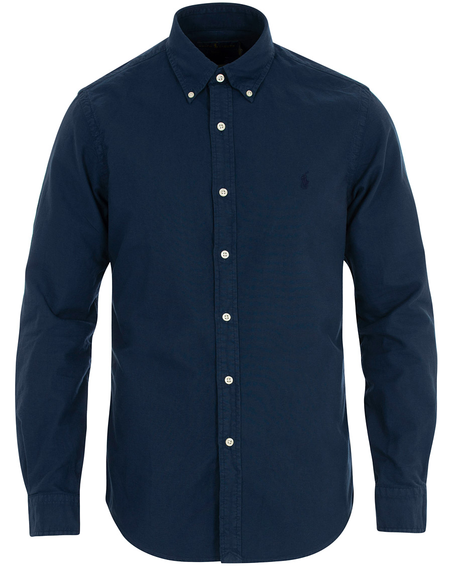Hombres | Camisas | Polo Ralph Lauren | Slim Fit Garment Dyed Oxford Shirt Newport Navy