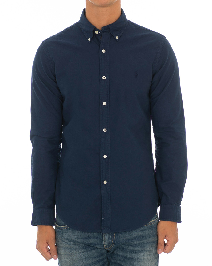 Hombres | Camisas | Polo Ralph Lauren | Slim Fit Garment Dyed Oxford Shirt Newport Navy