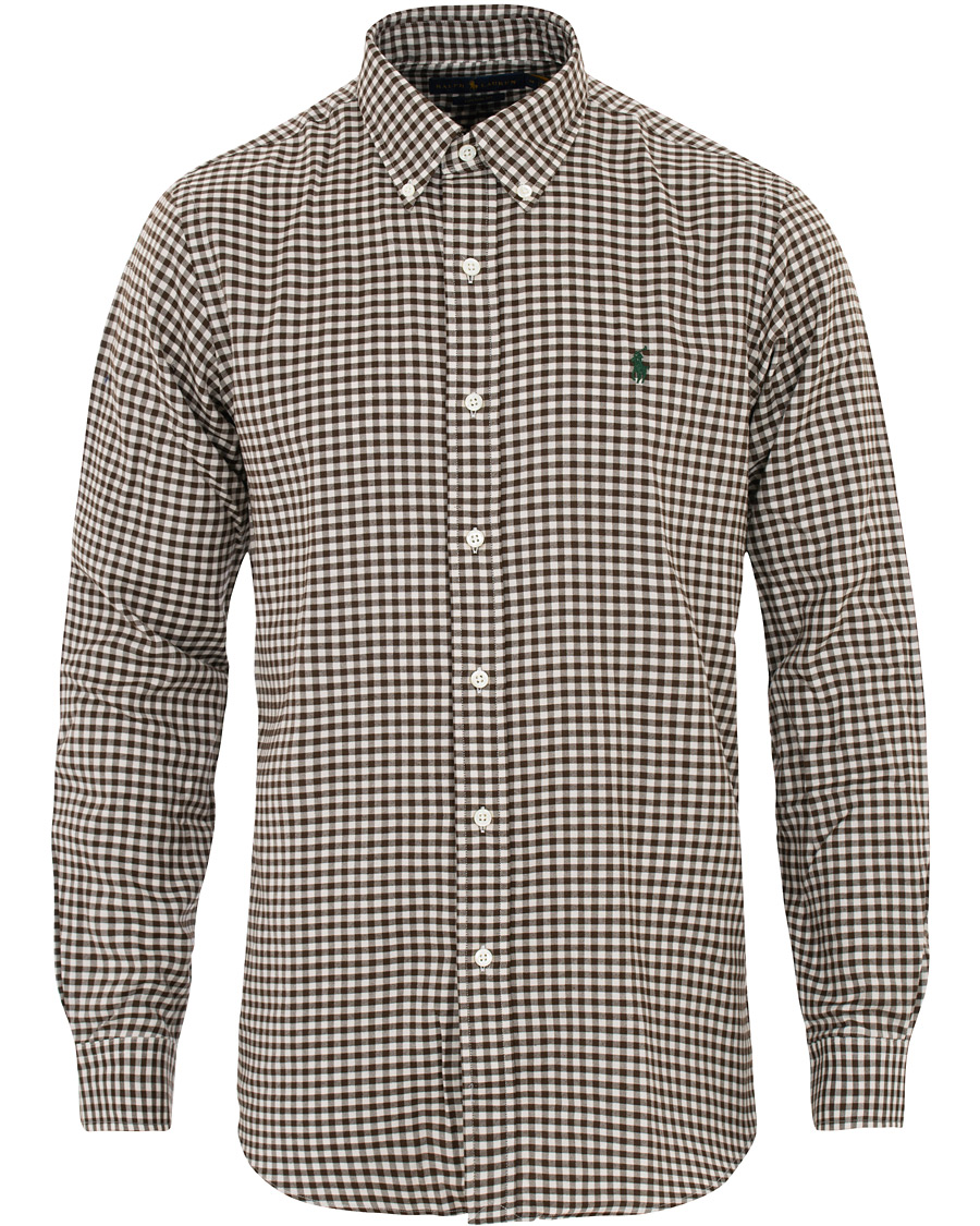 Hombres | Camisas | Polo Ralph Lauren | Custom Fit Twill Check Shirt Brown/White