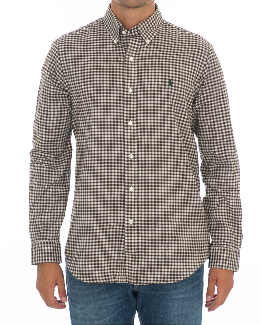 Hombres | Camisas | Polo Ralph Lauren | Custom Fit Twill Check Shirt Brown/White