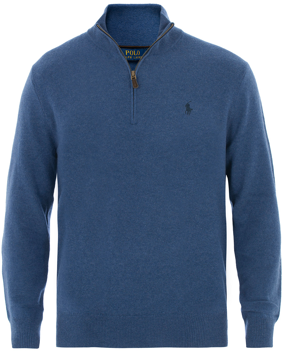Hombres | Jerséis y prendas de punto | Polo Ralph Lauren | Merino Half Zip Shale Blue