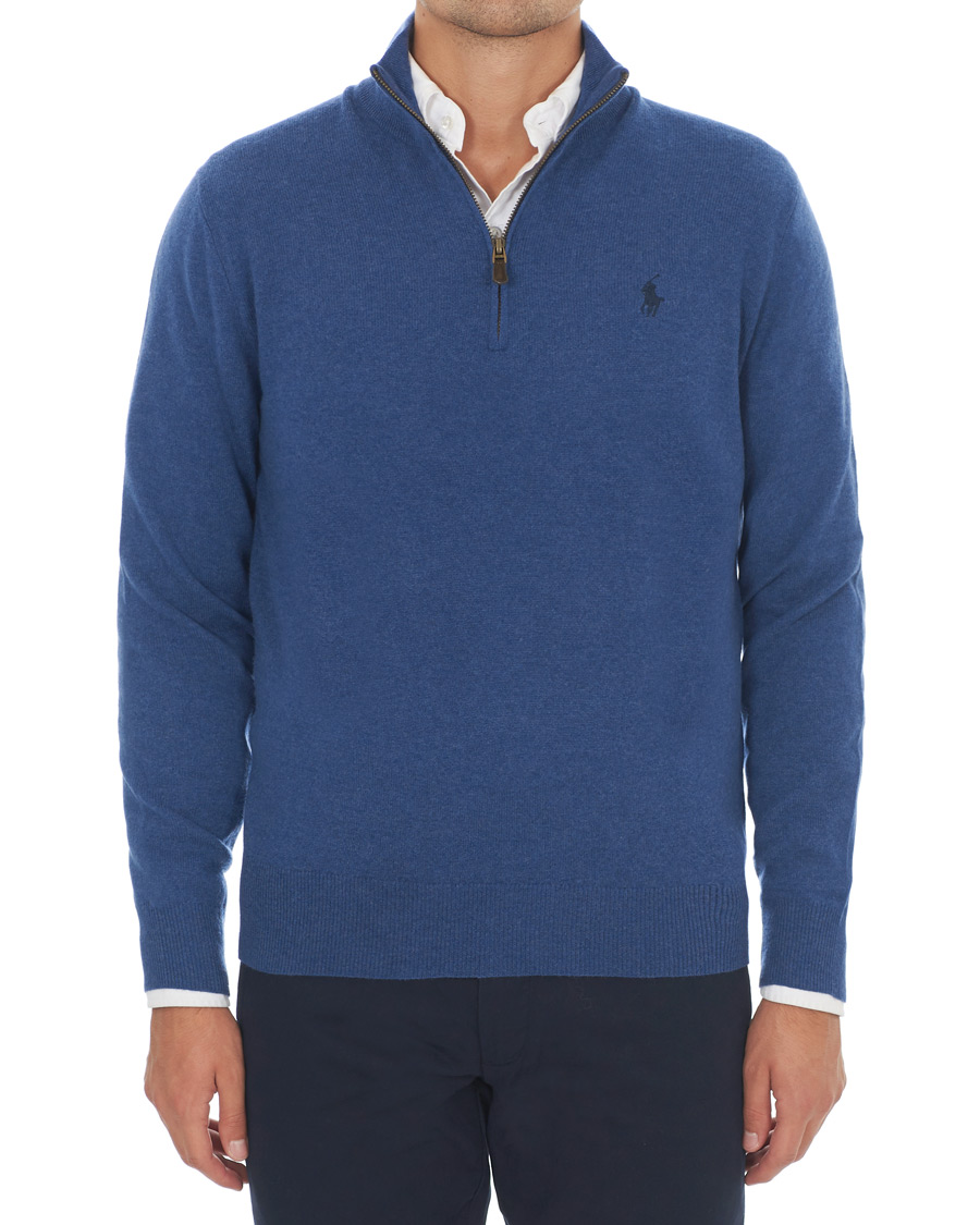 Hombres | Jerséis y prendas de punto | Polo Ralph Lauren | Merino Half Zip Shale Blue