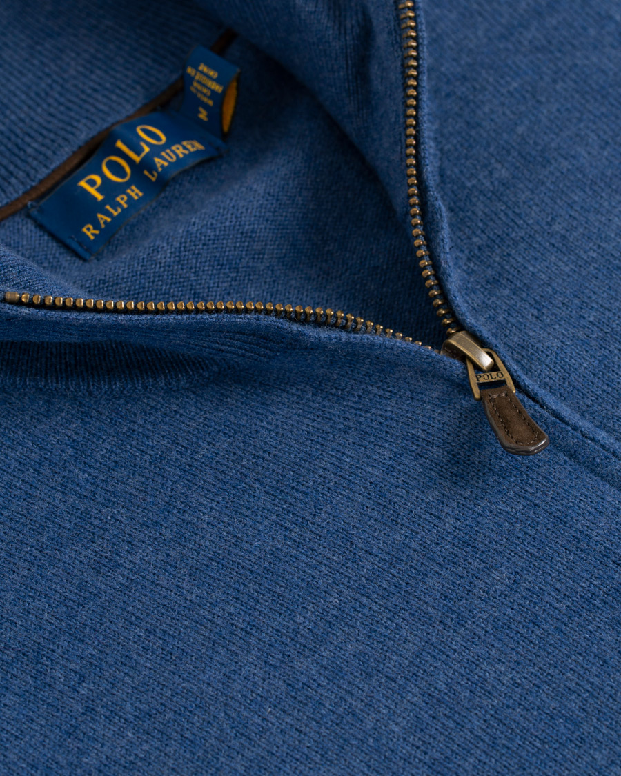 Hombres | Jerséis y prendas de punto | Polo Ralph Lauren | Merino Half Zip Shale Blue