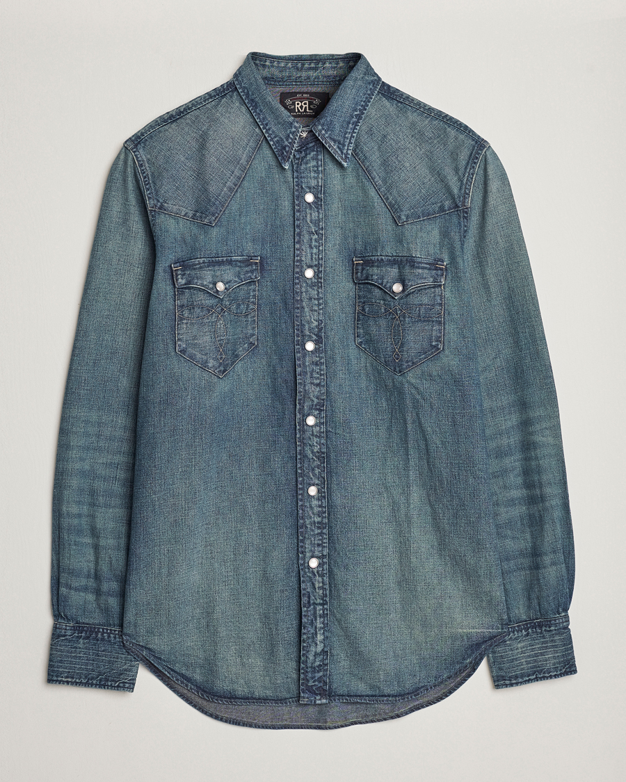 Hombres | Camisas | RRL | Buffalo Western Shirt Dark Wash
