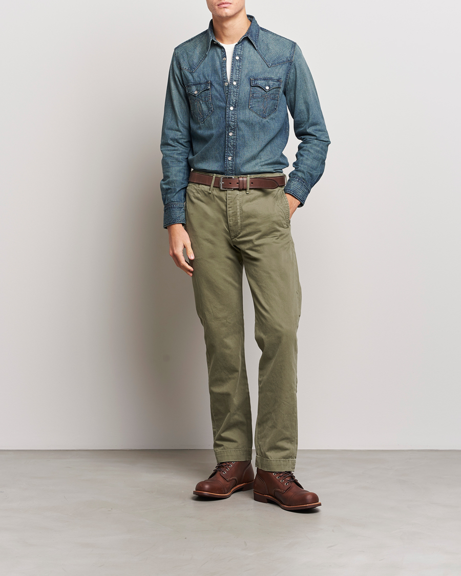 Hombres | Camisas | RRL | Buffalo Western Shirt Dark Wash