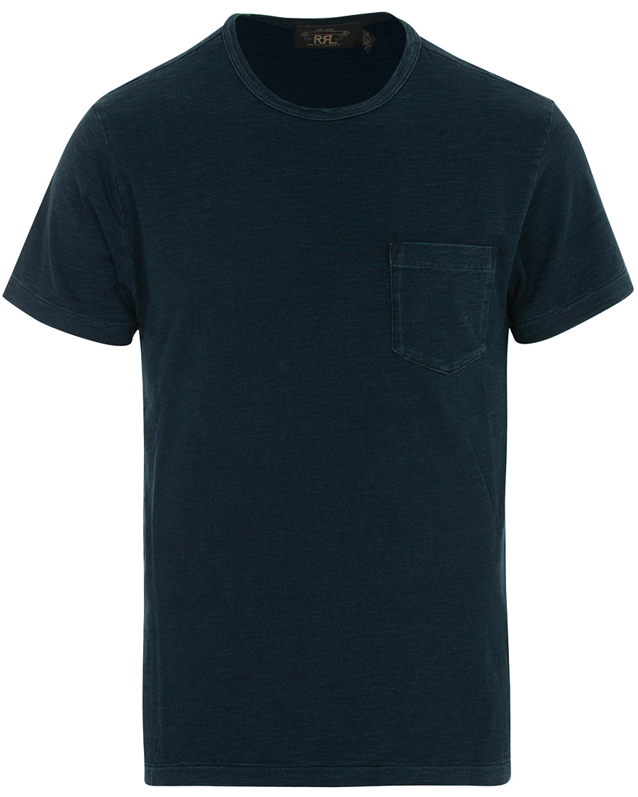 Hombres | Camisetas | RRL | Standard Pocket Tee Rinsed Blue Indigo