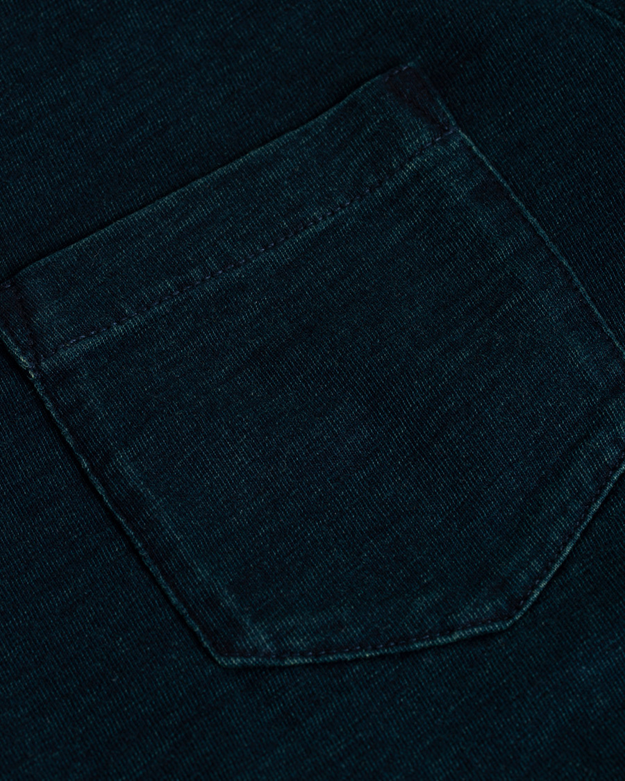 Hombres | Camisetas | RRL | Standard Pocket Tee Rinsed Blue Indigo