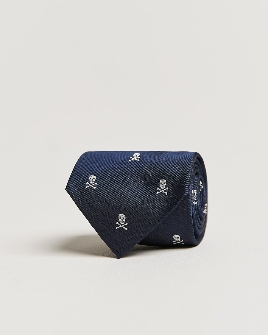 Hombres | Corbatas | Ralph Lauren Purple Label | Ralph Lauren Purple LabelSkull & Crossbone Silk TieNavy