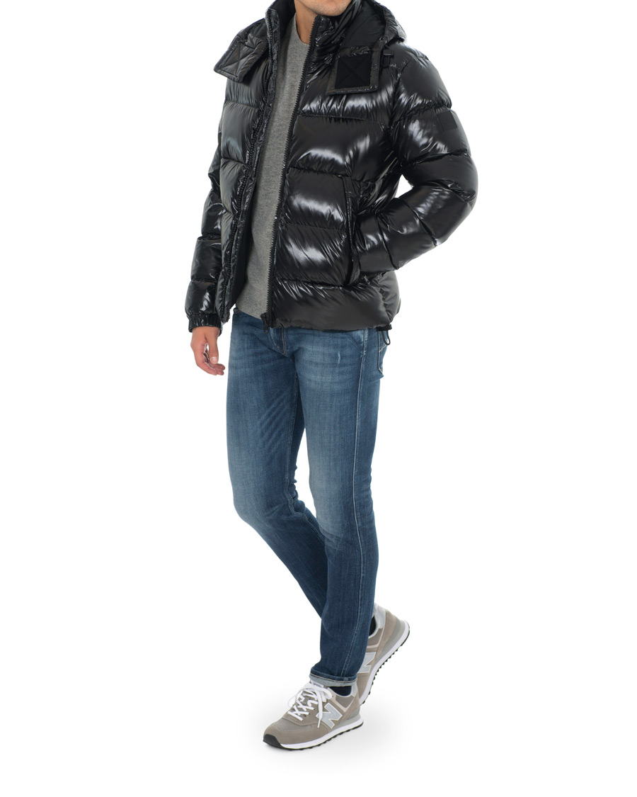 Hombres | Abrigos y chaquetas | BOSS BLACK | BOSS Domar High Shine Hooded Jacket Black