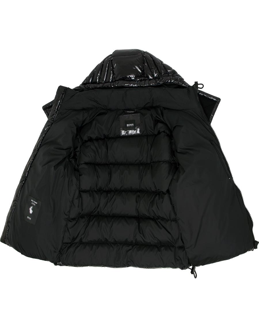 Hombres | Abrigos y chaquetas | BOSS BLACK | BOSS Domar High Shine Hooded Jacket Black
