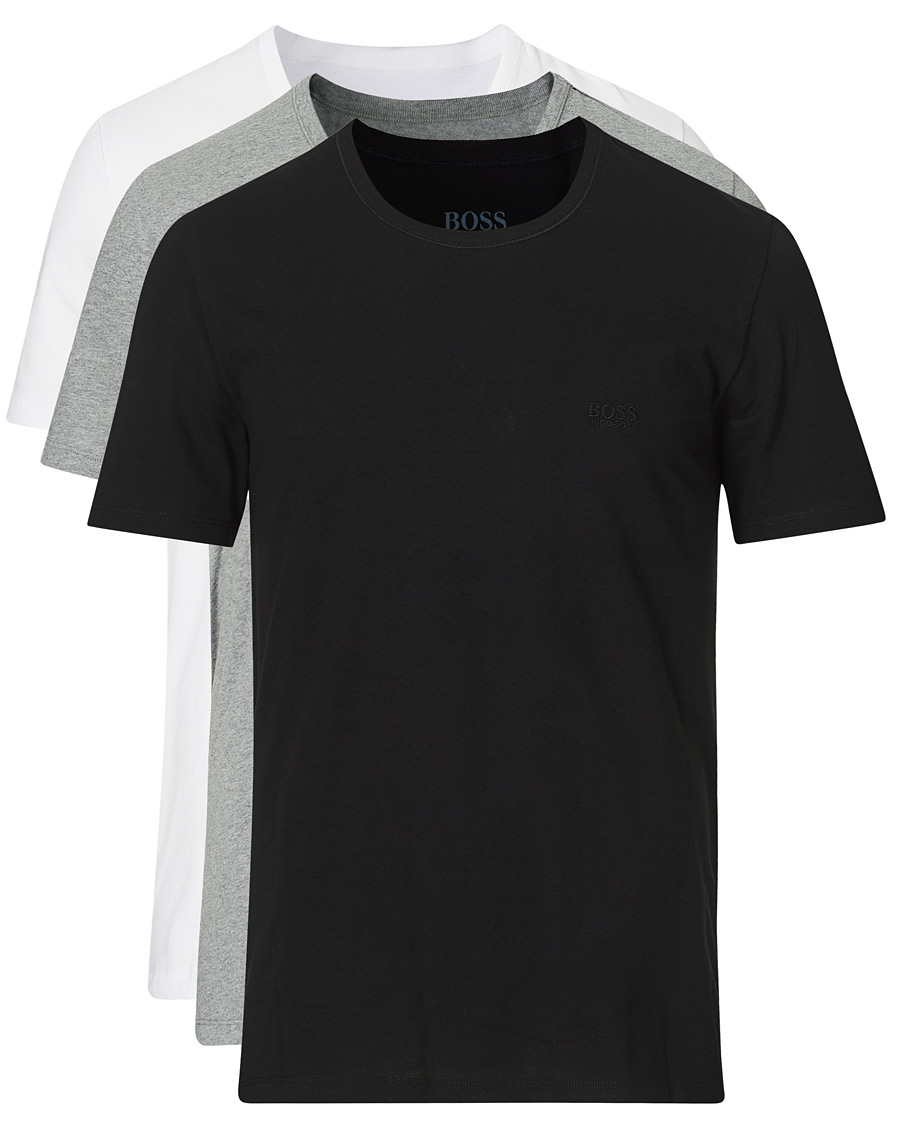 Hombres | Camisetas | BOSS BLACK | BOSS 3-Pack Crew Neck Tee Grey/White/Black