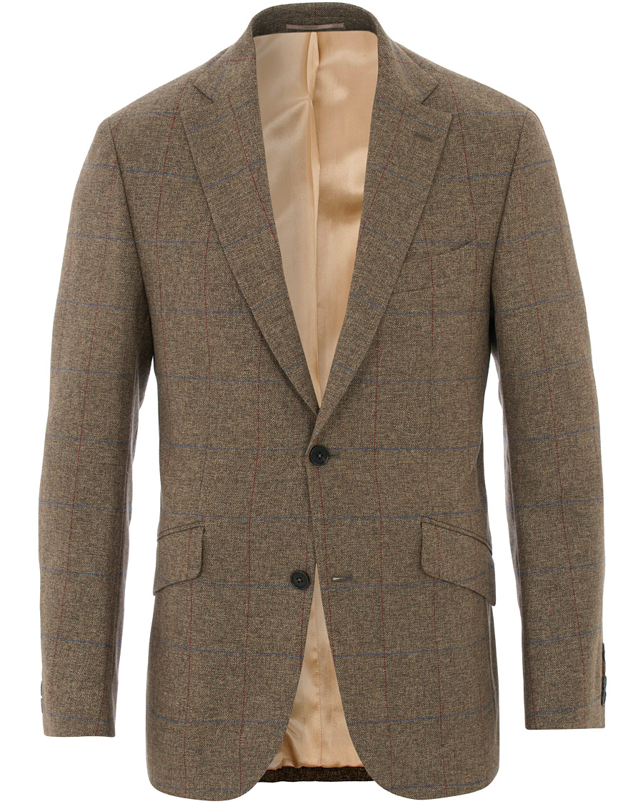 Hombres | Blazers | Walker Slater | Edward Tweed Windowpane Blazer Brown