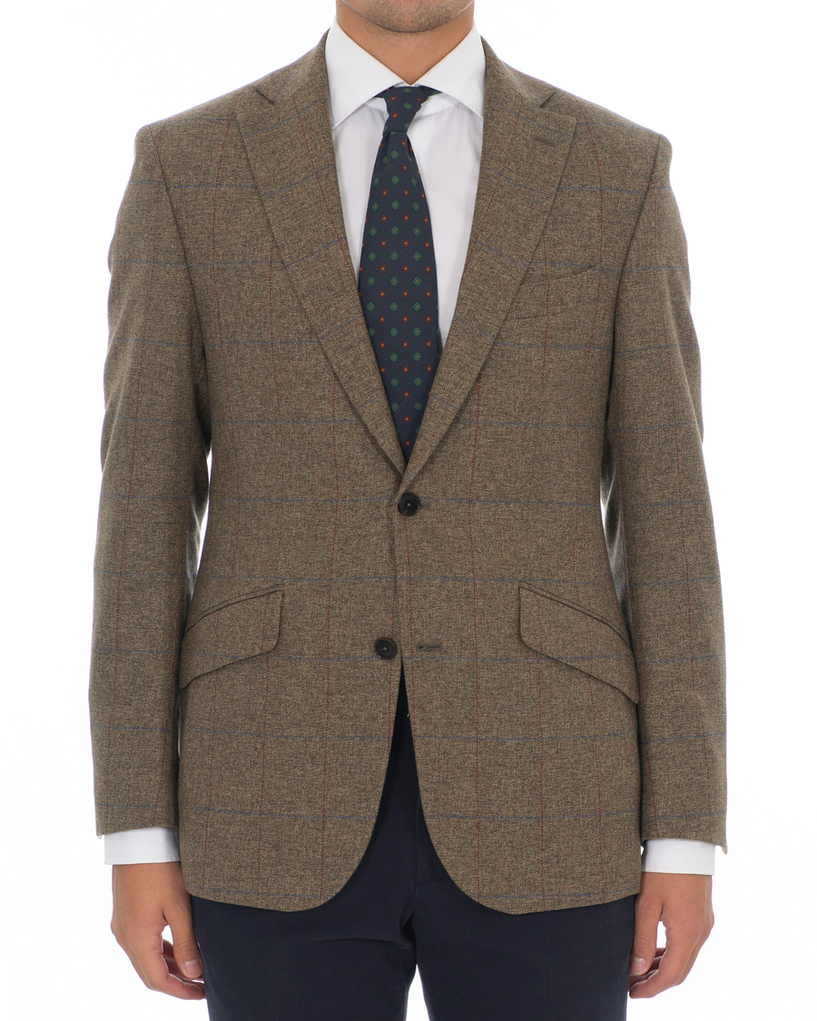 Hombres | Blazers | Walker Slater | Edward Tweed Windowpane Blazer Brown