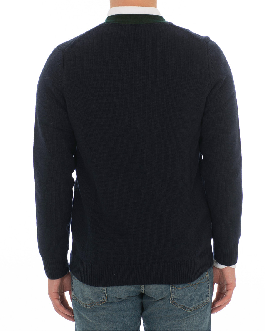 Hombres | Jerséis y prendas de punto | Lyle & Scott | Contrast Placket Cardigan Dark Navy