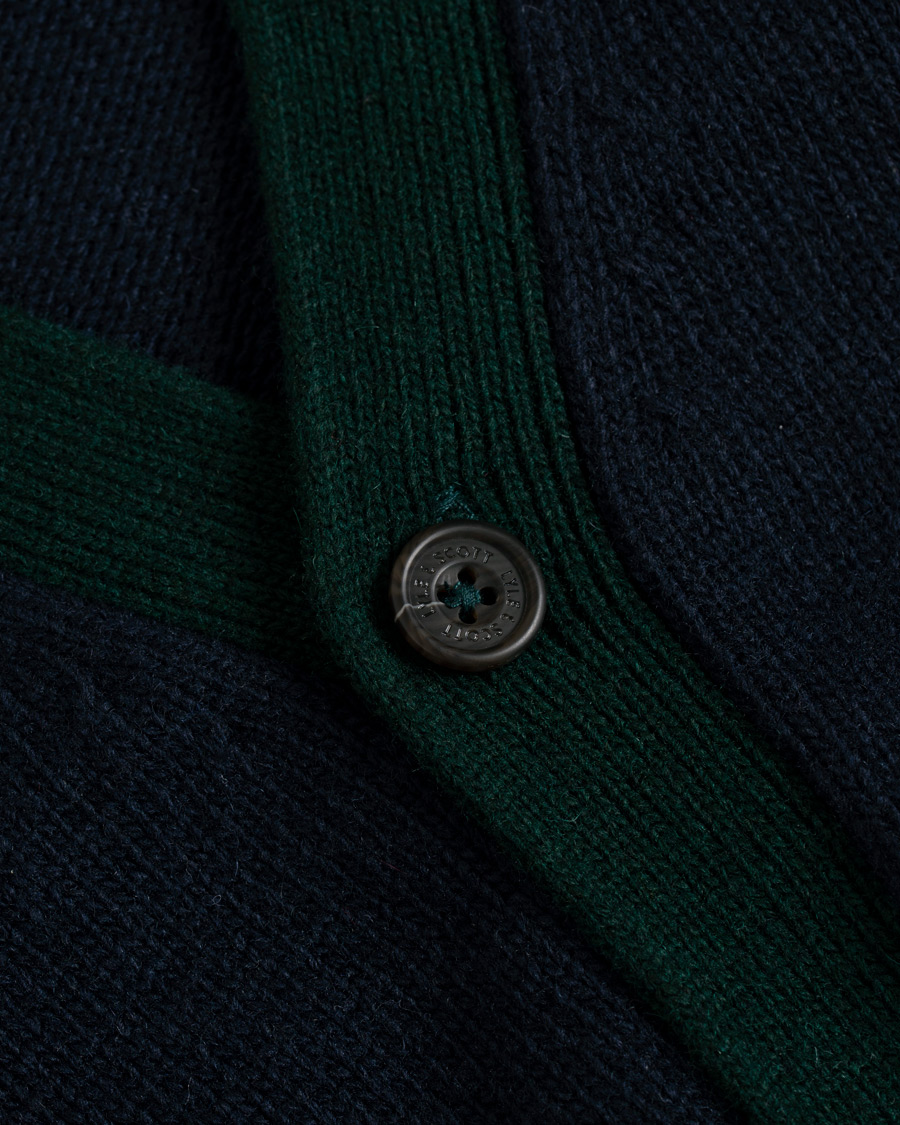 Hombres | Jerséis y prendas de punto | Lyle & Scott | Contrast Placket Cardigan Dark Navy