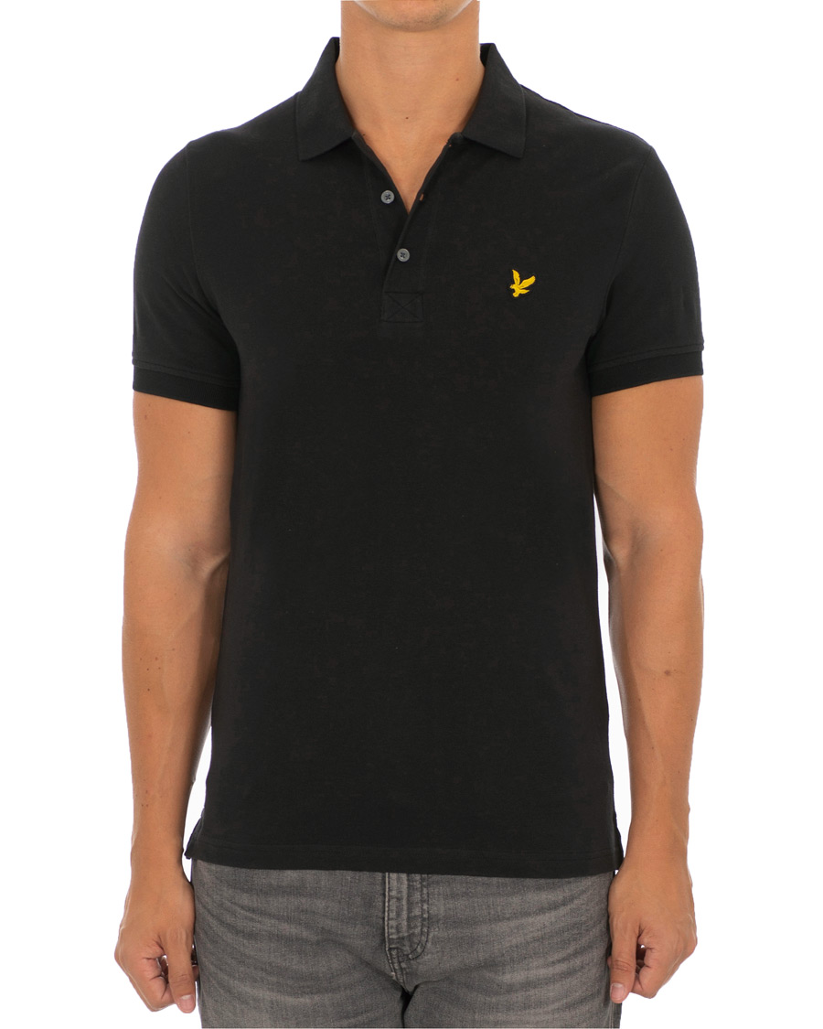 Hombres | Polos | Lyle & Scott | Plain Polo Shirt True Black