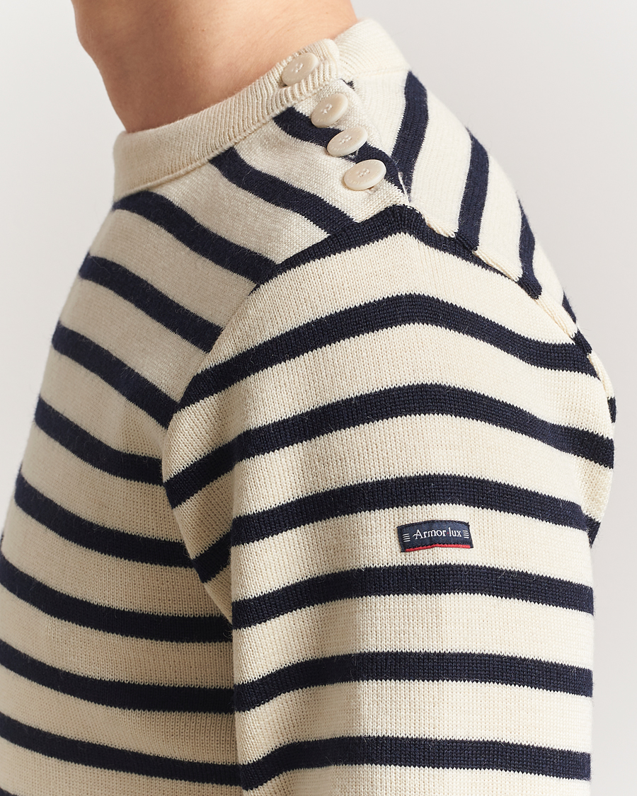 Hombres | Jerséis y prendas de punto | Armor-lux | Fouesnant Classic Sweater Nature/Rich Navy