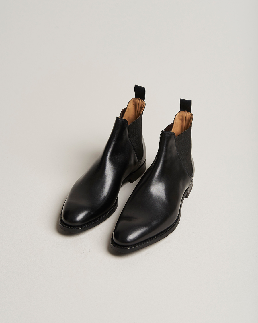 Hombres | Zapatos hechos a mano | Crockett & Jones | Chelsea 8 City Sole Black Calf