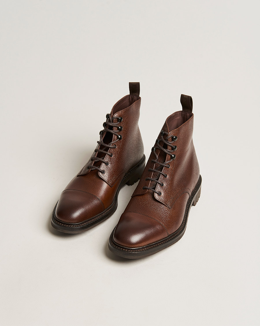 Hombres | Zapatos | Loake 1880 | Sedbergh Derby Boot Brown Grain Calf