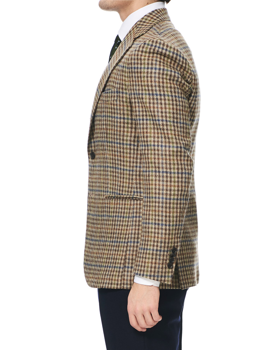 Hombres | Blazers | Berg&Berg | Dan II Gun Club Check Wool Blazer Brown/Olive