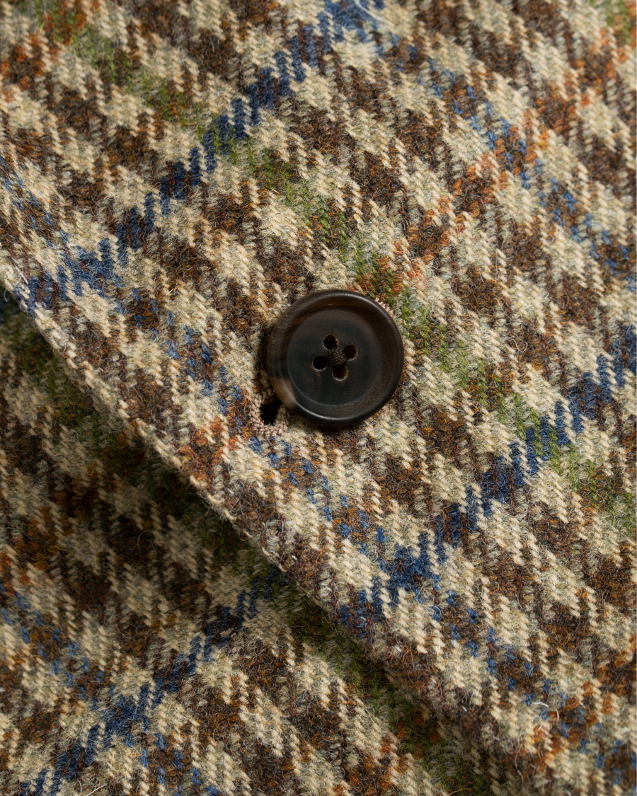 Hombres | Blazers | Berg&Berg | Dan II Gun Club Check Wool Blazer Brown/Olive