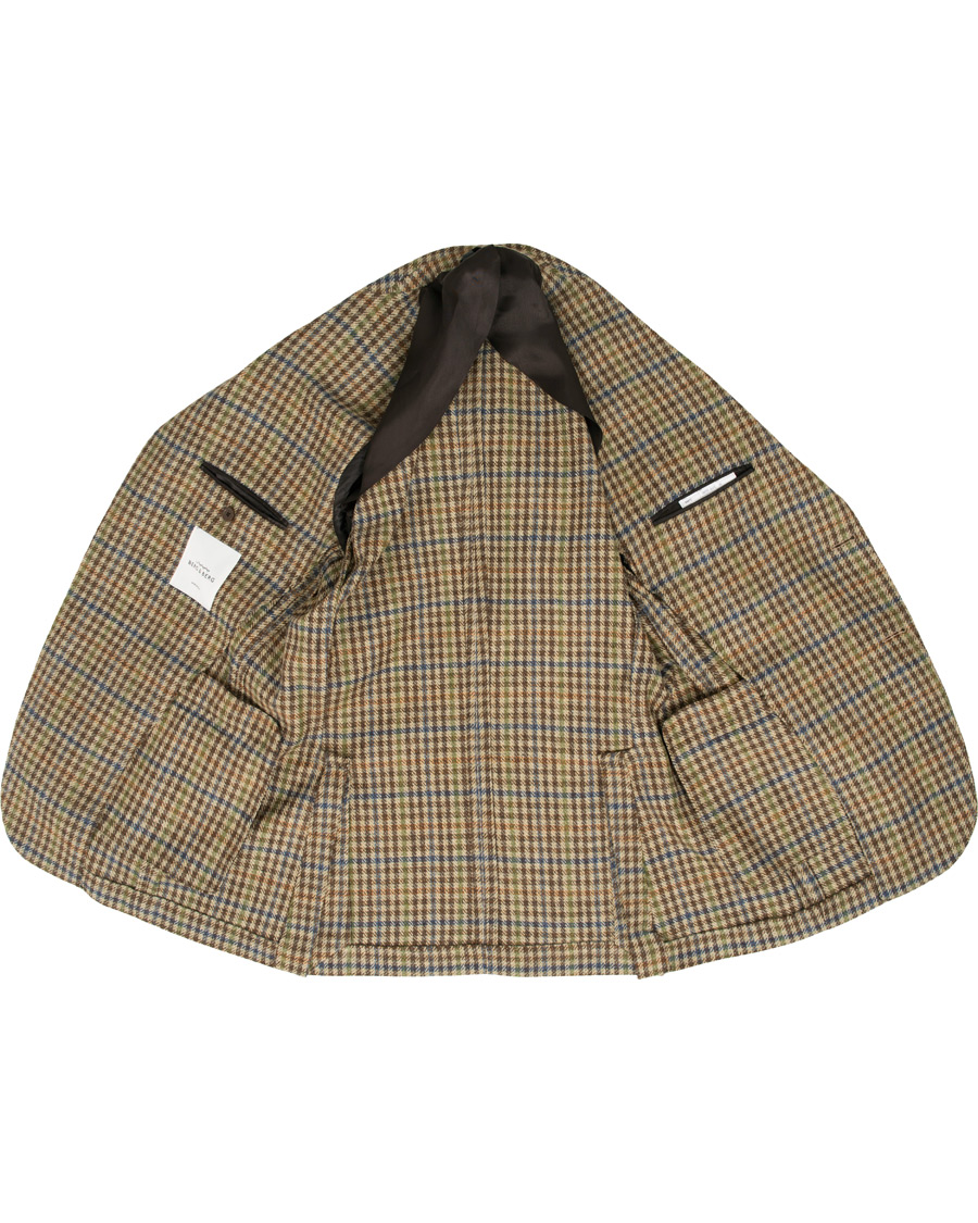 Hombres | Blazers | Berg&Berg | Dan II Gun Club Check Wool Blazer Brown/Olive
