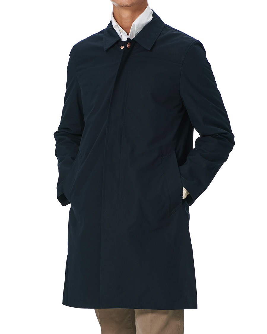 Hombres | Abrigos y chaquetas | Private White V.C. | Unlined Cotton Ventile Mac Coat 3.0 Midnight 3 - S