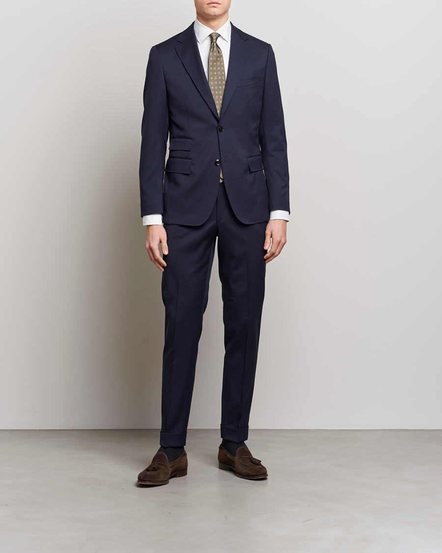 Hombres | Pantalones | Morris | Prestige Wool Suit Trousers Navy