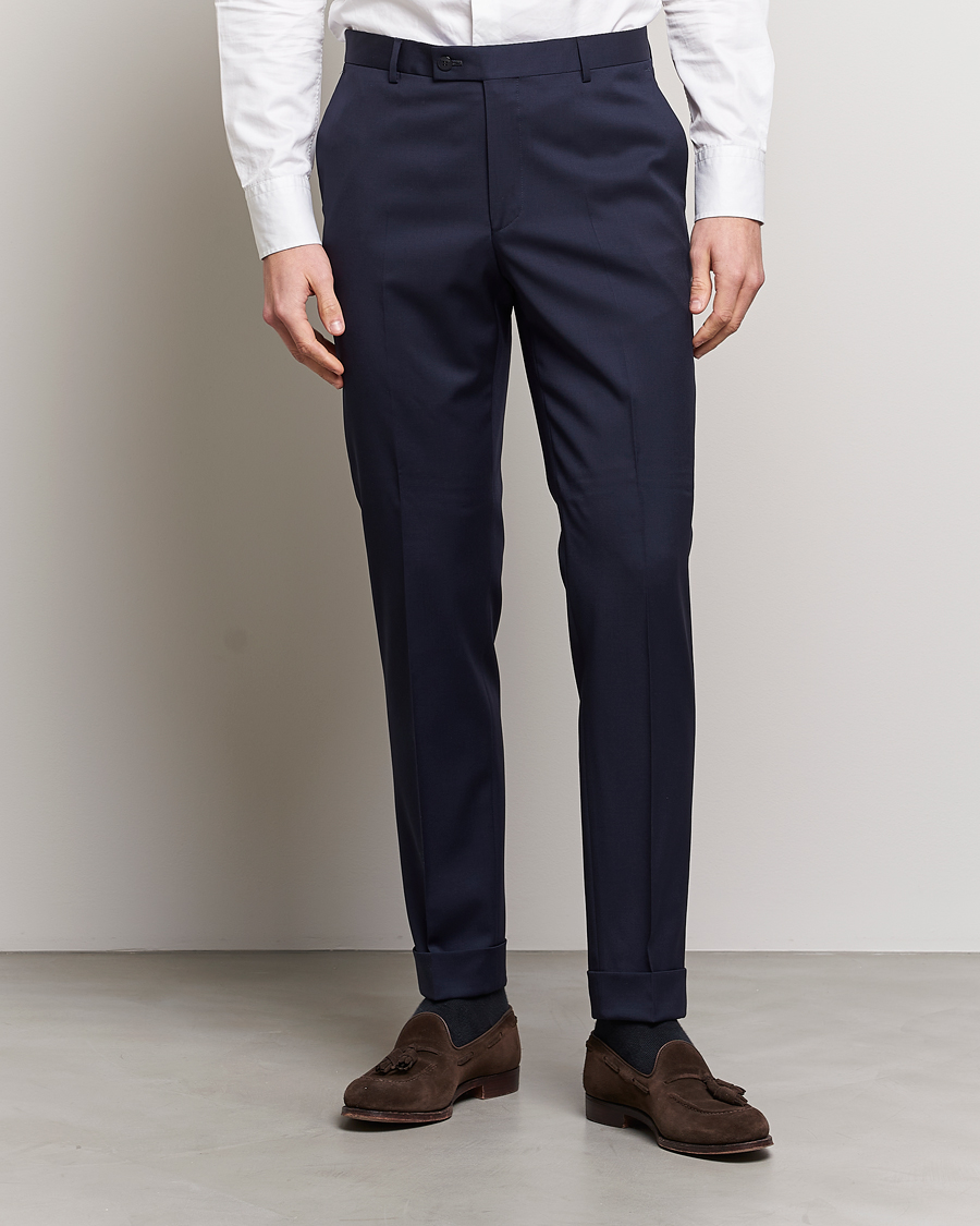 Hombres |  | Morris Heritage | Morris Prestige Wool Suit Trousers Navy