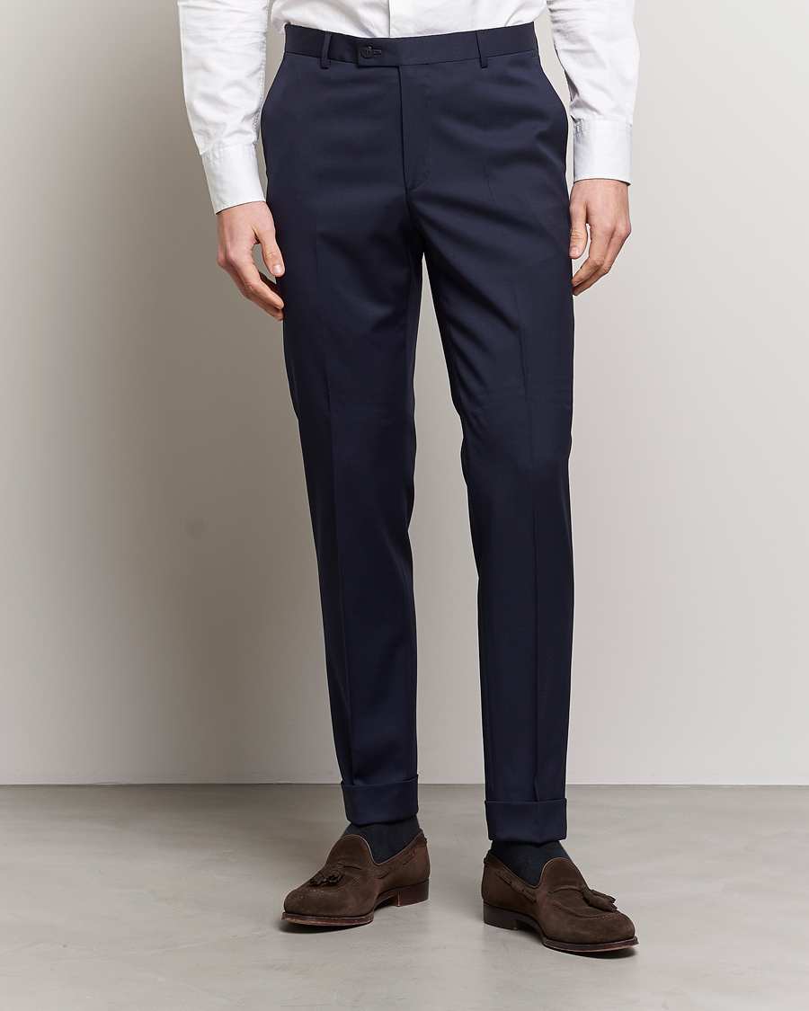 Hombres | Pantalones | Morris | Prestige Wool Suit Trousers Navy