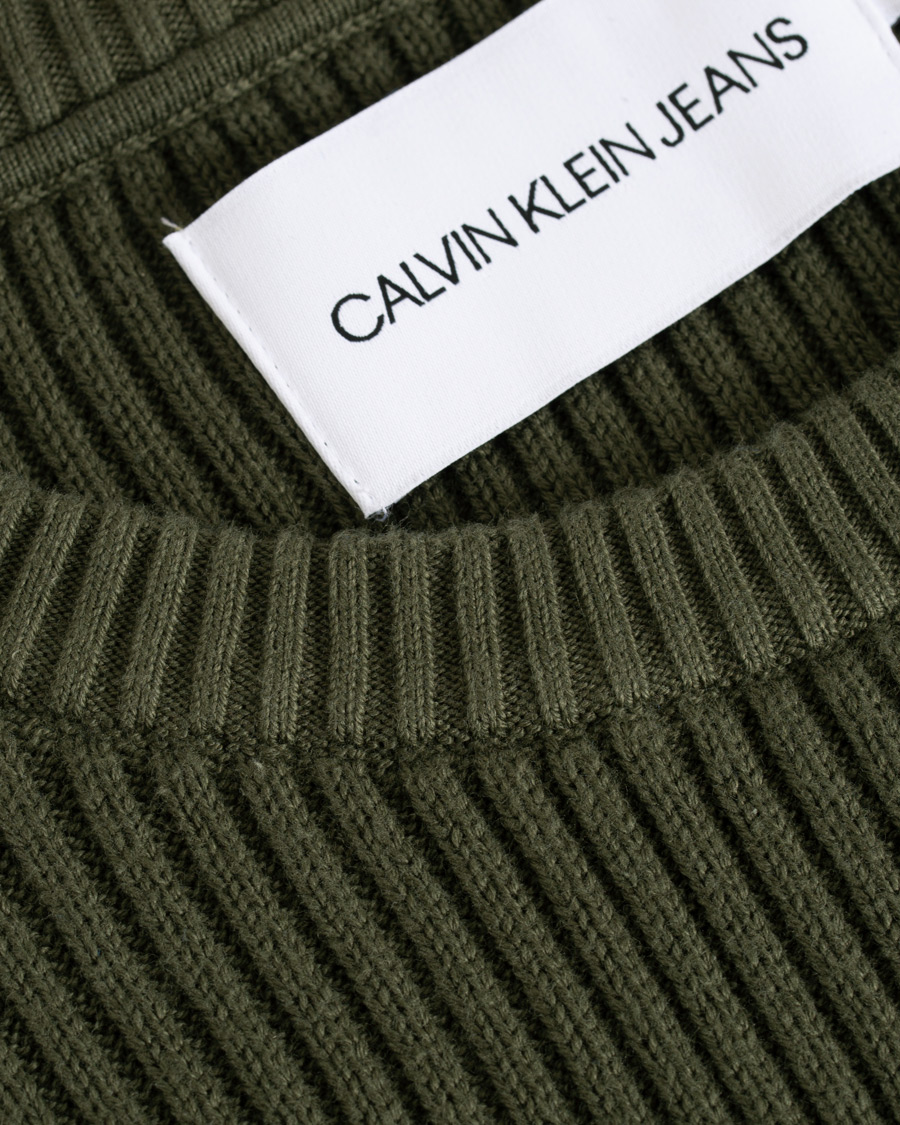 Hombres | Jerséis y prendas de punto | Calvin Klein Jeans | Knitted Monogram Sleeve Badge Crew Neck Deep Depths
