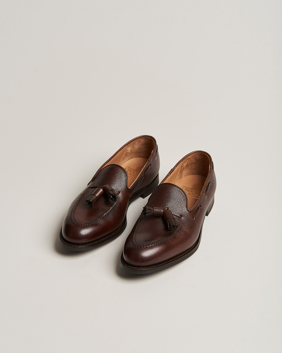 Hombres | Zapatos hechos a mano | Crockett & Jones | Cavendish 2 City Sole Dark Brown Grain