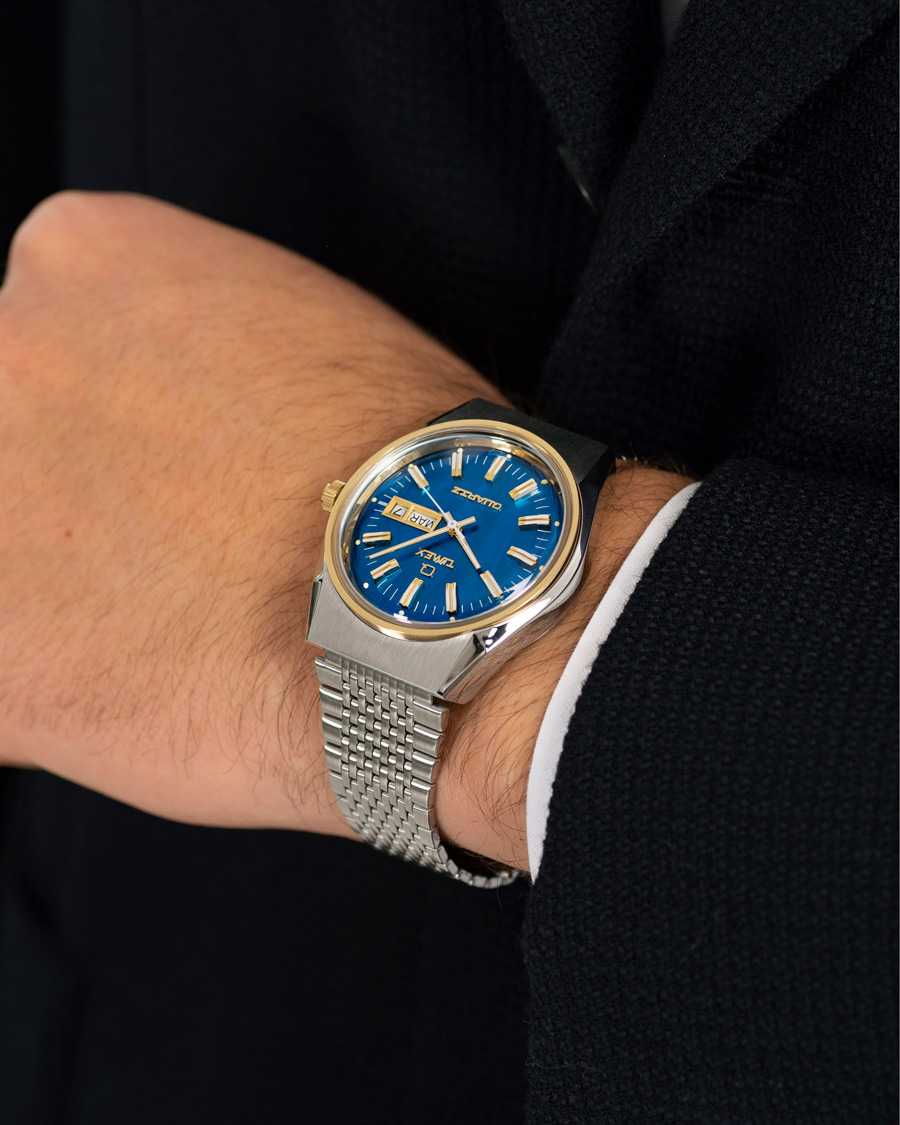 Hombres | Timex Q Reissue 1978 Falcon Eye 38mm Steel/Blue Dial | Timex | Q Reissue 1978 Falcon Eye 38mm Steel/Blue Dial