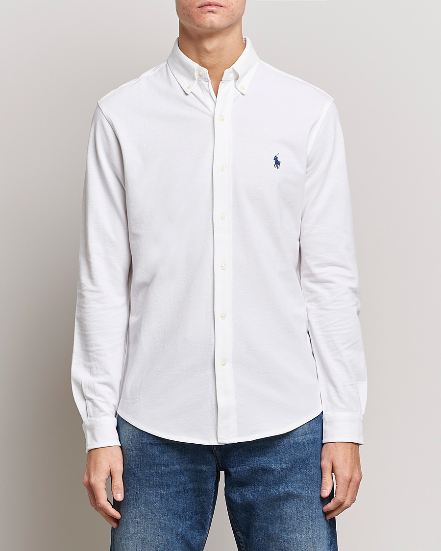 Hombres | Stylesegment Casual Classics | Polo Ralph Lauren | Featherweight Mesh Shirt White