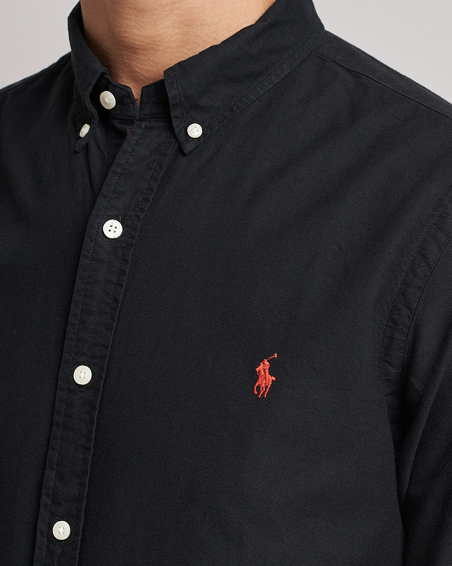 Hombres | Camisas | Polo Ralph Lauren | Slim Fit Garment Dyed Oxford Shirt Polo Black