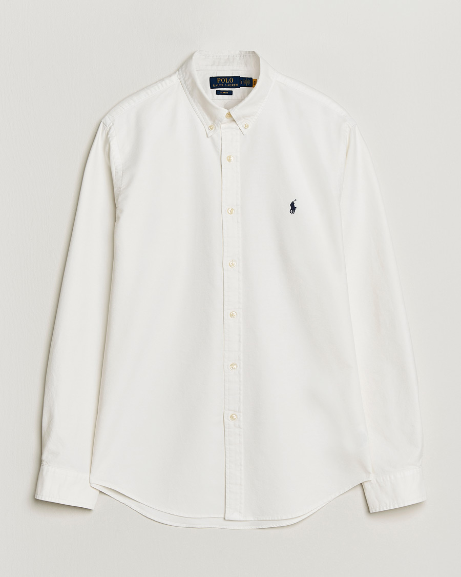 Hombres | Camisas | Polo Ralph Lauren | Slim Fit Garment Dyed Oxford Shirt White