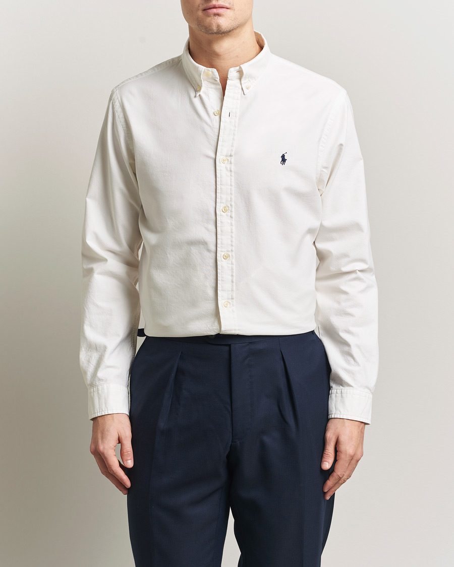 Hombres | Camisas | Polo Ralph Lauren | Slim Fit Garment Dyed Oxford Shirt White