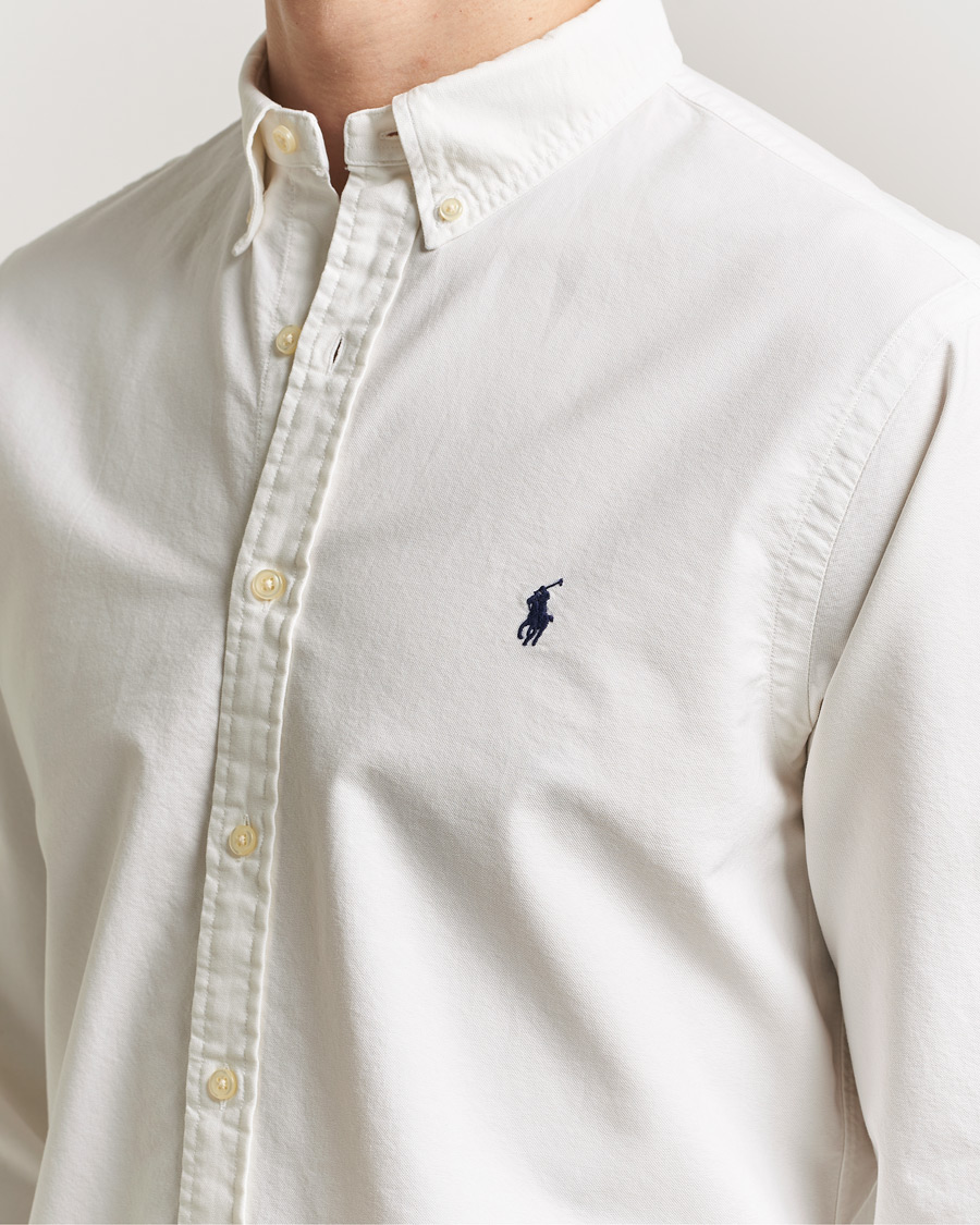 Hombres | Camisas | Polo Ralph Lauren | Slim Fit Garment Dyed Oxford Shirt White