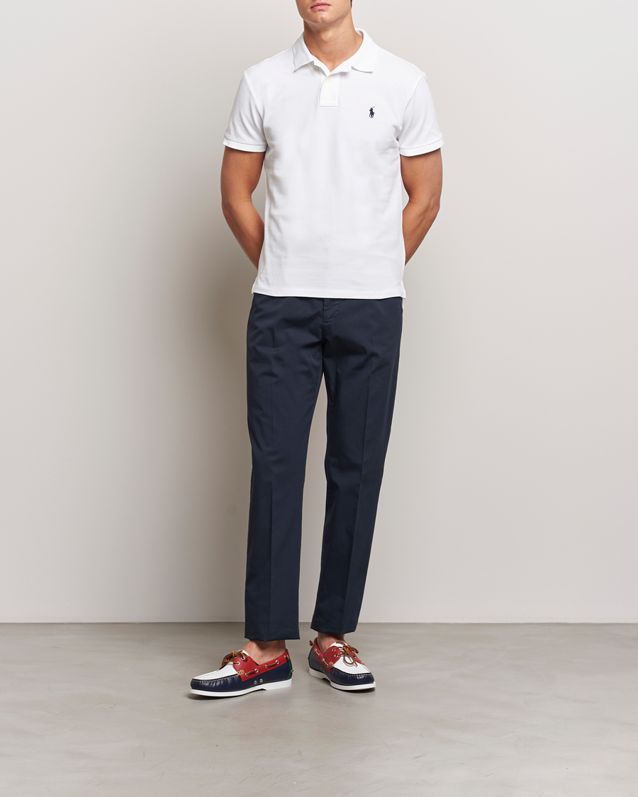 Hombres | Polos | Polo Ralph Lauren | Custom Slim Fit Polo White