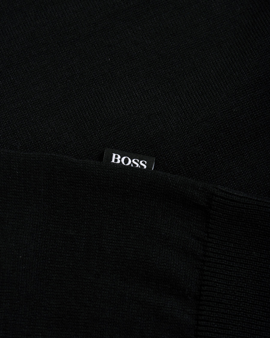 Hombres | Jerséis y prendas de punto | BOSS BLACK | BOSS Grayson Extra Fine Merino Knitted Poloshirt Black