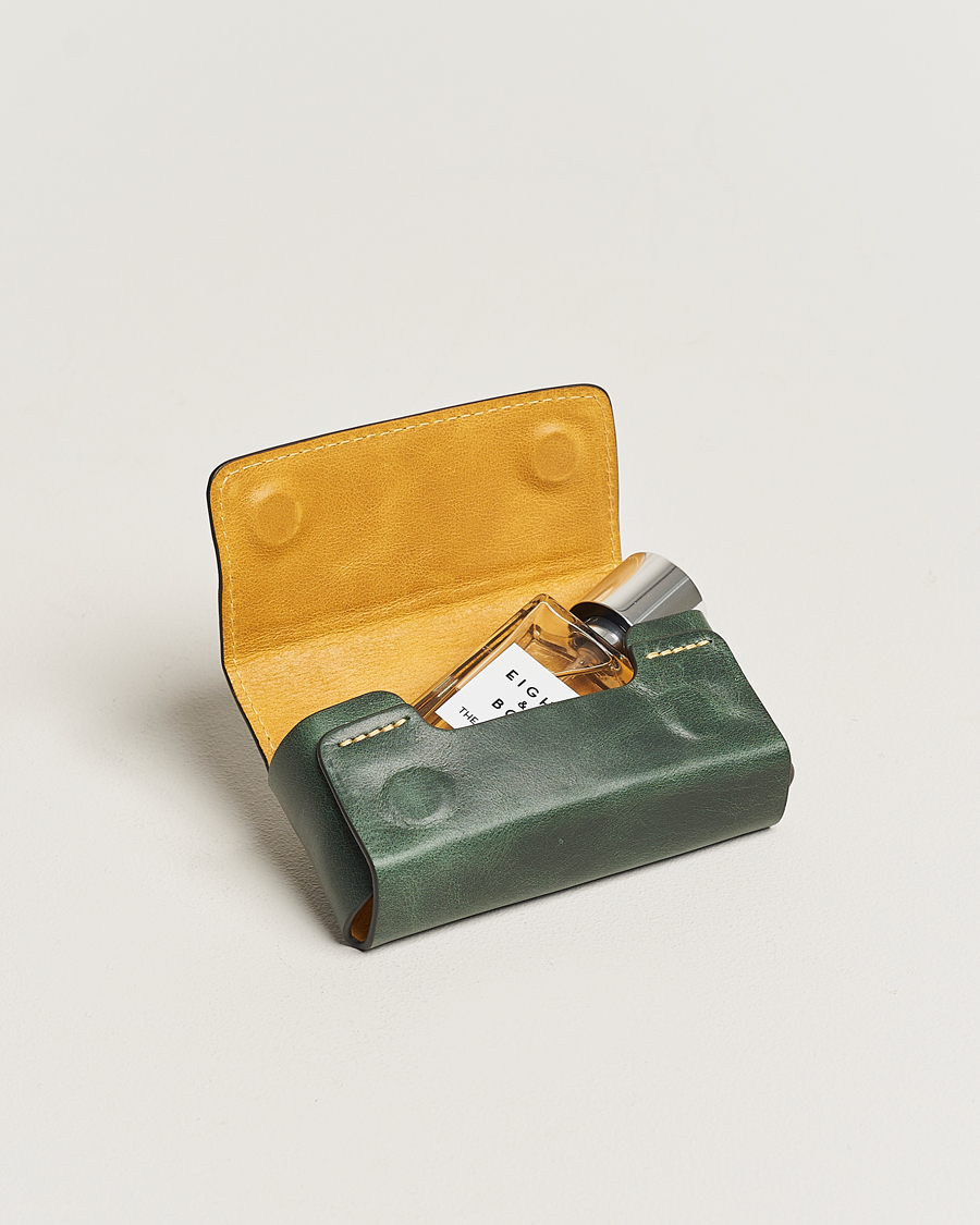 Hombres |  | Eight & Bob | Perfume Leather Case Forest Green