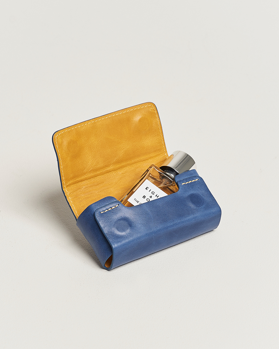 Hombres |  | Eight & Bob | Perfume Leather Case Navy Blue