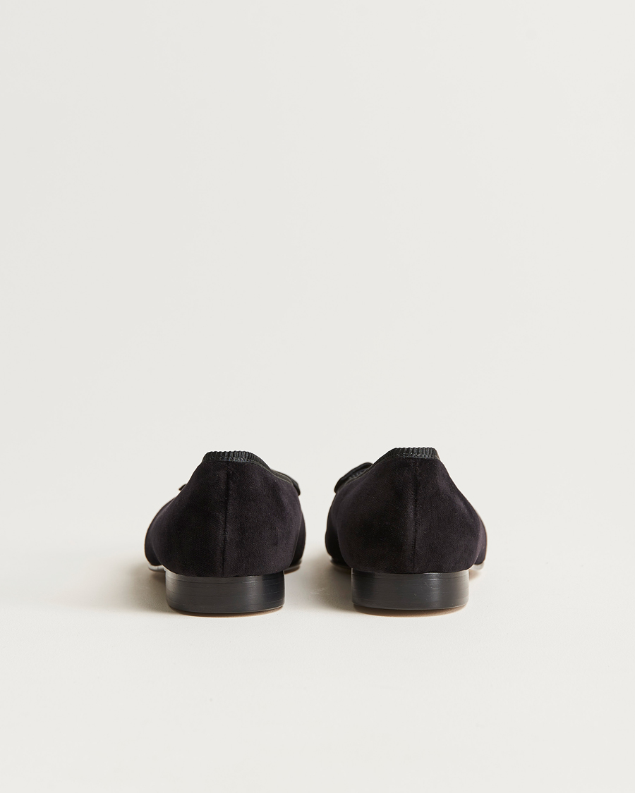Hombres | Bowhill & Elliott Opera Velvet Bow Pumps Black | Bowhill & Elliott | Opera Velvet Bow Pumps Black