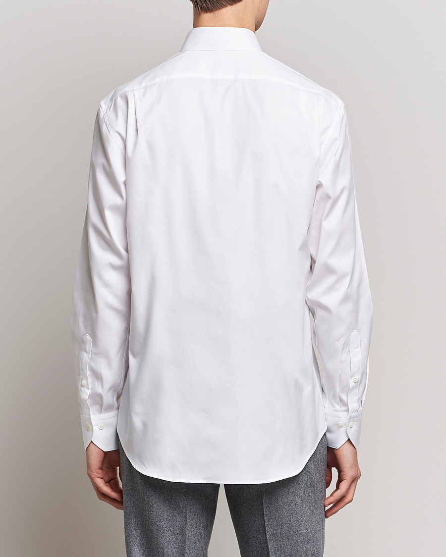 Hombres | Camisas | Stenströms | Fitted Body Button Down Shirt White