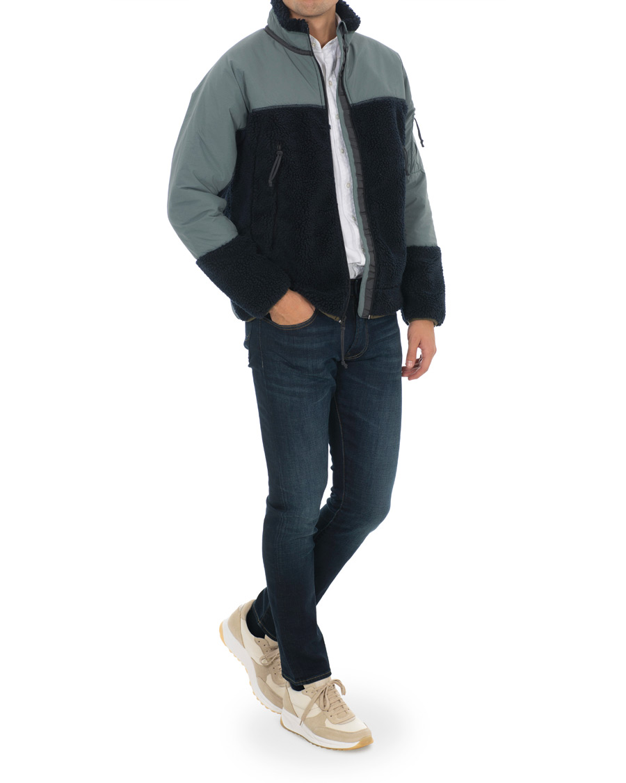 Hombres | Abrigos y chaquetas | J.Crew | 8mm Pile Sherpa Full Zip Jacket Darkest Indigo