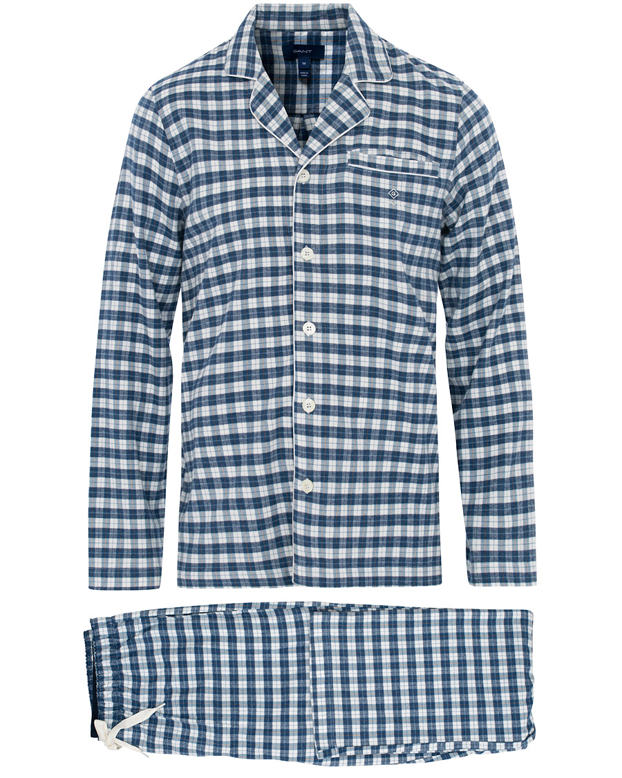 Hombres | Ropa interior y calcetines | Gant | Flannel Pyjama Set Eggshell