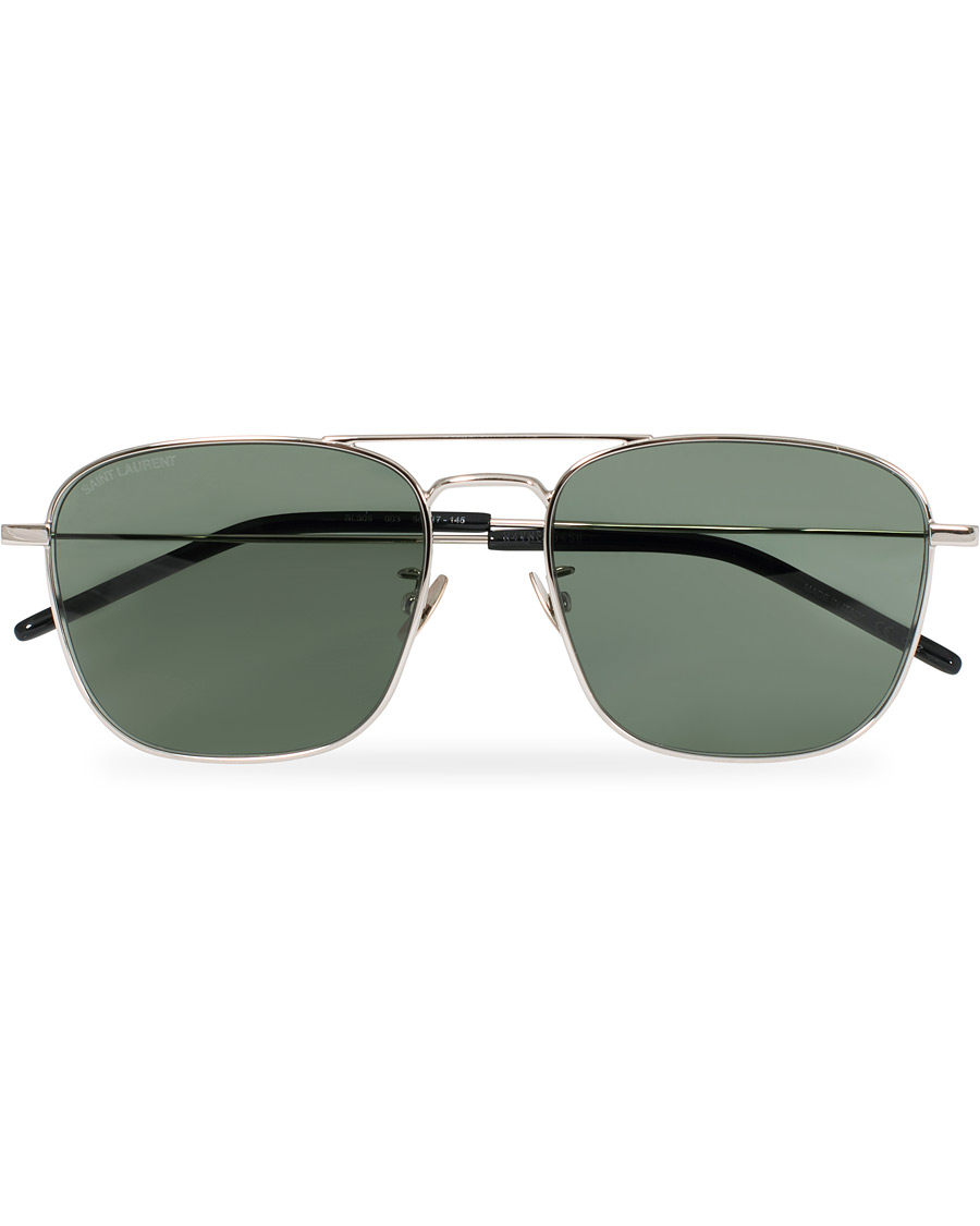 Hombres | Saint Laurent SL 309 Sunglasses Silver/Green | Saint Laurent | SL 309 Sunglasses Silver/Green
