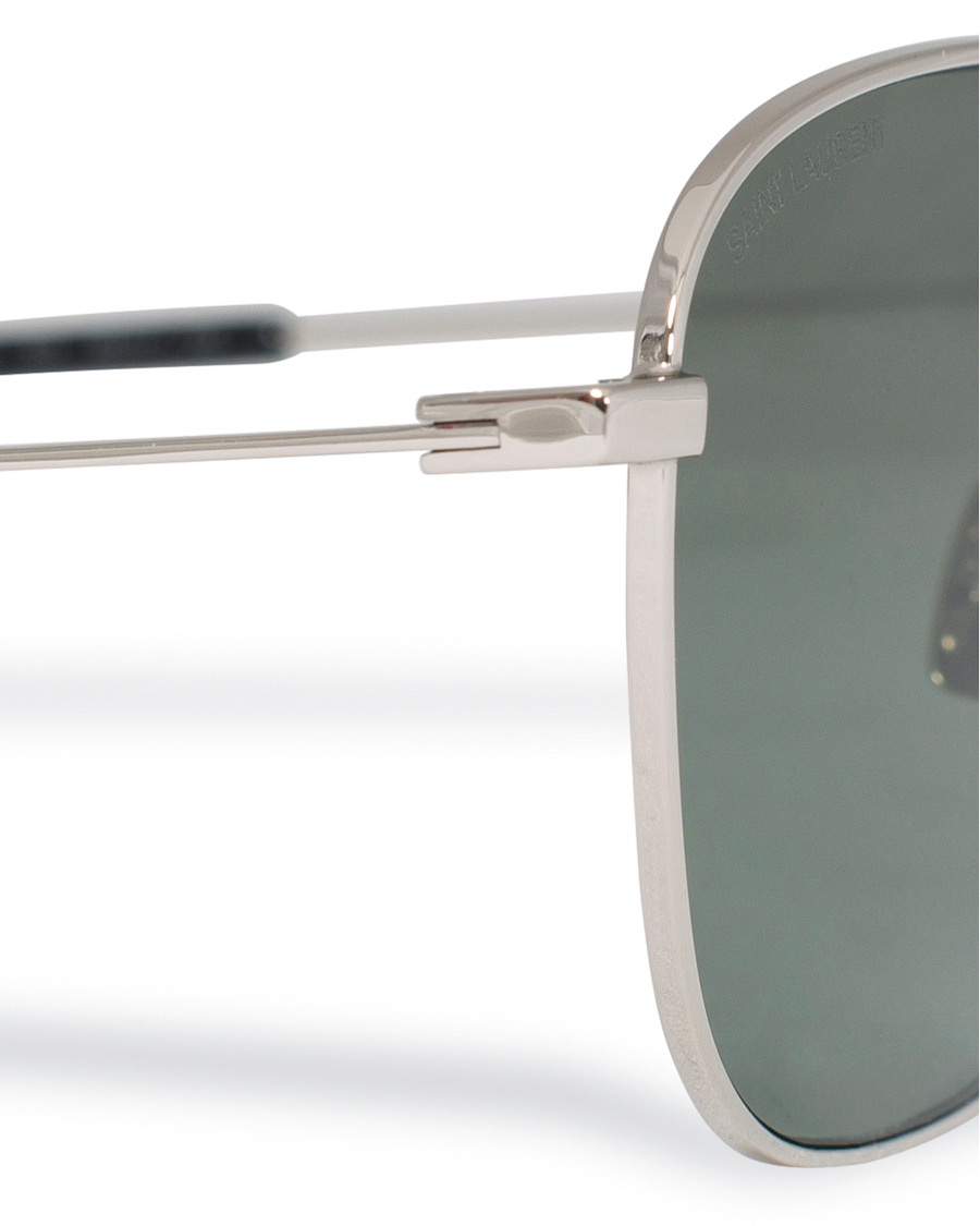 Hombres | Saint Laurent SL 309 Sunglasses Silver/Green | Saint Laurent | SL 309 Sunglasses Silver/Green