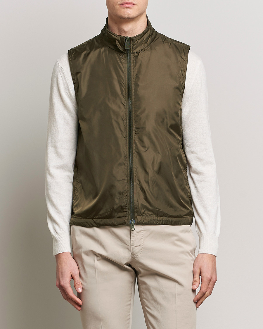 Hombres | Chalecos | Aspesi | Vernes Nylon Gilet Dark Military